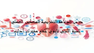 درس الدعامة التشريحية للمنعكس العضلي للسنة الأولى